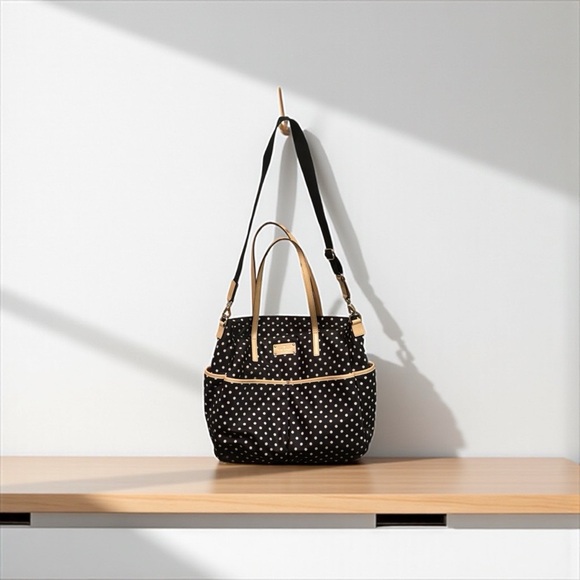 Kate Spade Polka Dot Nylon Diaper Tote – New Without Tags | Black, White & Red - Picture 3 of 10
